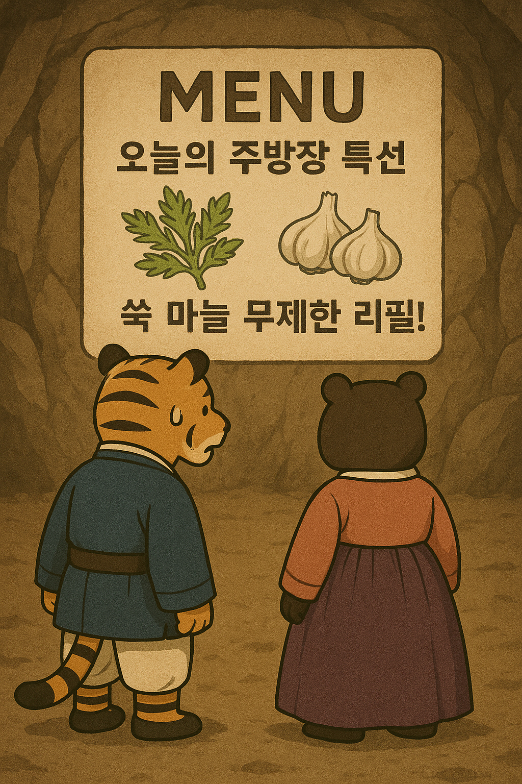 [AI크리에이터] 단군신화 속 장면도 AI로! 한글 삽화도 척척