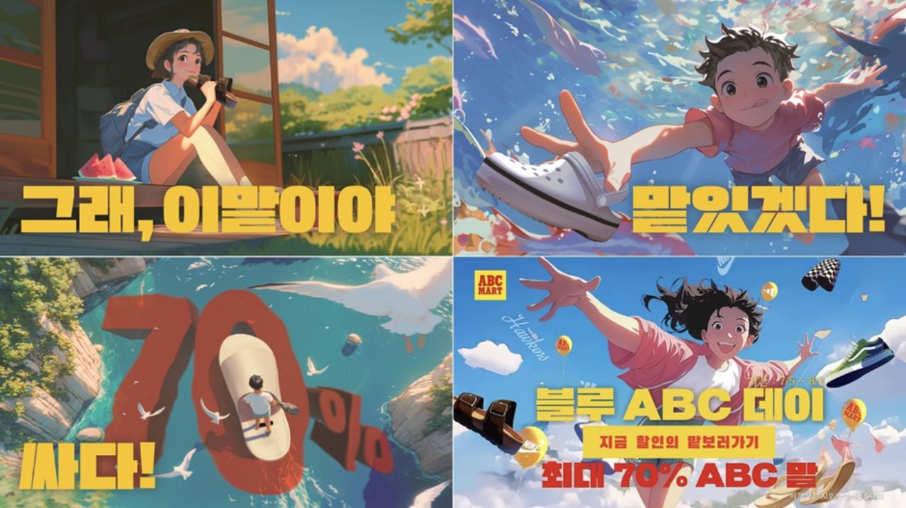 [리얼 캠페인 탐구] 한국 여름을 입은 AI, ‘D끝없는 할인’으로 MZ세대 사로잡은 ABC마트의 블루 ABC데이