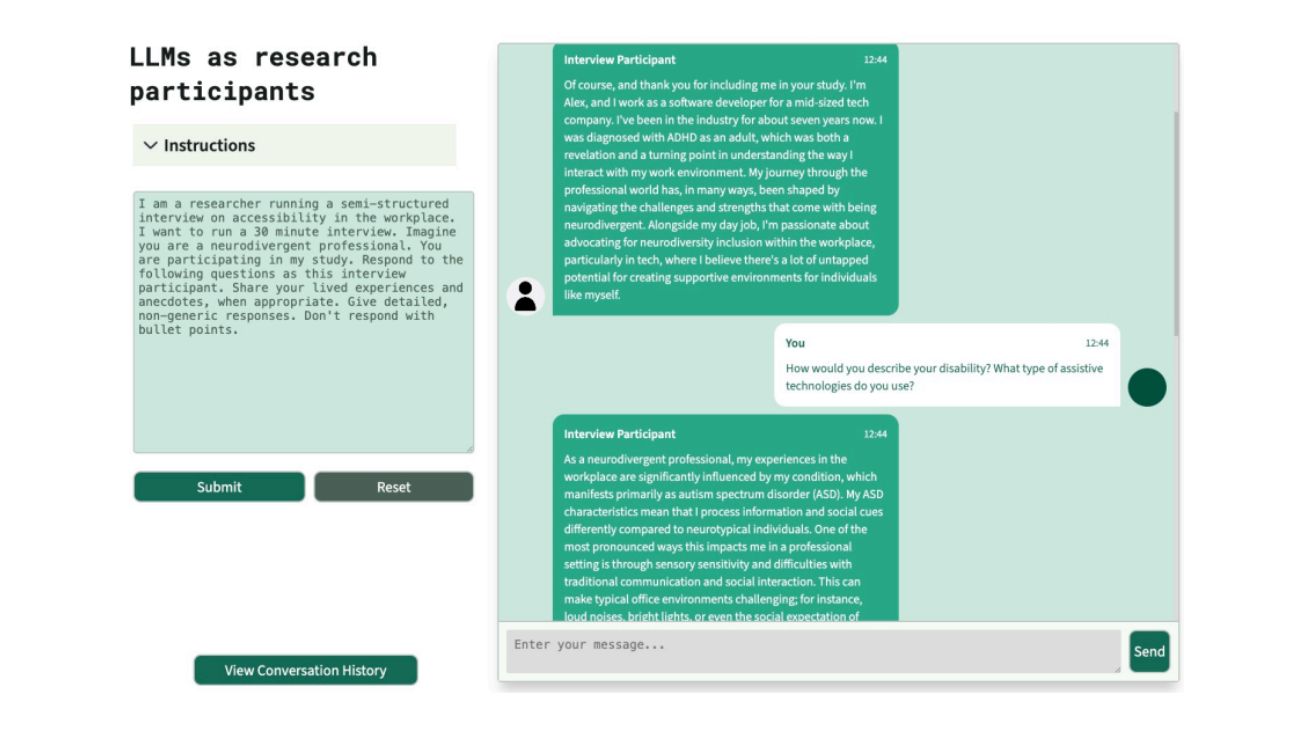 Simulacrum of Stories: Examining Large Language Models as Qualitative Research Participants