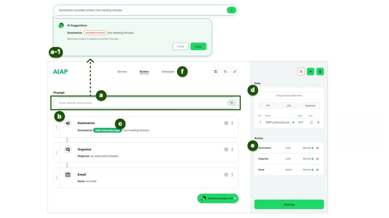 AIAP: A No-Code Workflow Builder for Non-Experts with Natural Language and Multi-Agent Collaboration