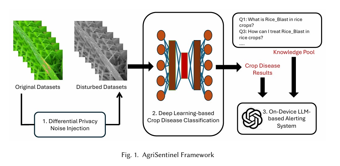 AgriSentinel Privacy-Enhanced Embedded-LLM Crop Disease Alerting System