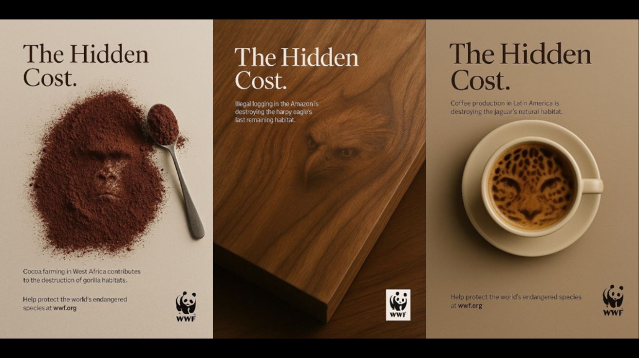 [리얼 캠페인 탐구] 커피 속 재규어, 아보카도 속 앵무새... 챗GPT로 만든 '숨겨진 비용’ 캠페인