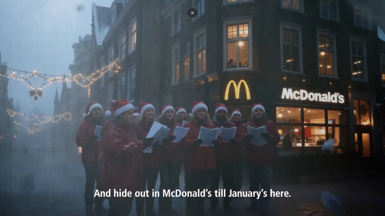 '올해 최악 광고' 비난받은 맥도날드 AI 크리스마스 광고, 결국 삭제