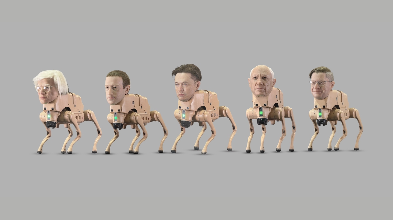 일론 머스크·저크버그 얼굴 달린 로봇 개 영상 화제… 1.5억 가격에도 전 작품 완판