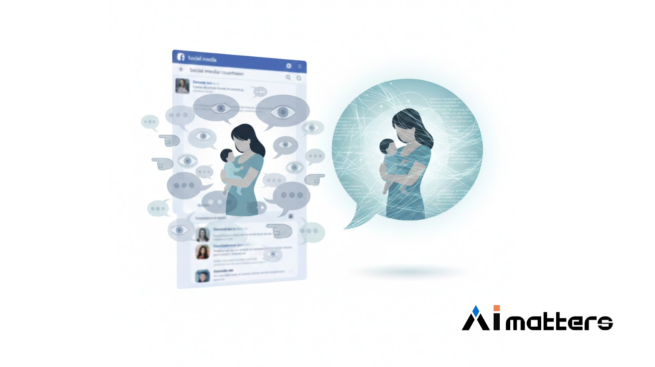 AI 매터스 기사 썸네일_엄마들이 육아 고민을 SNS 대신 AI에게 털어놓는 이유